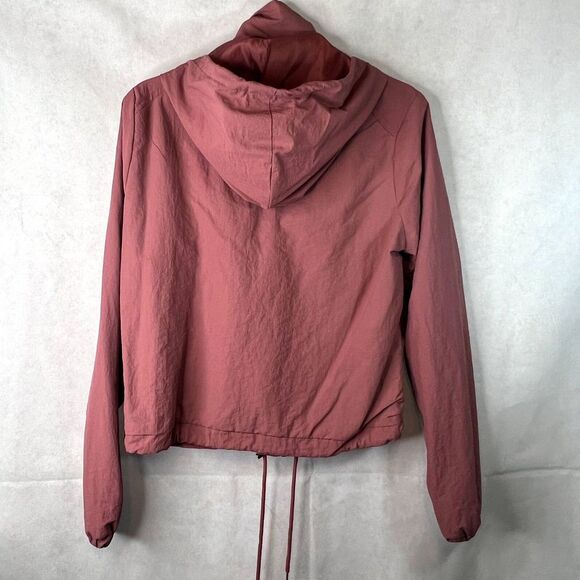 Ashley by 26 International Pink Hooded Zip‎ Up Rain Jacket Size Small - Picture 2 of 10